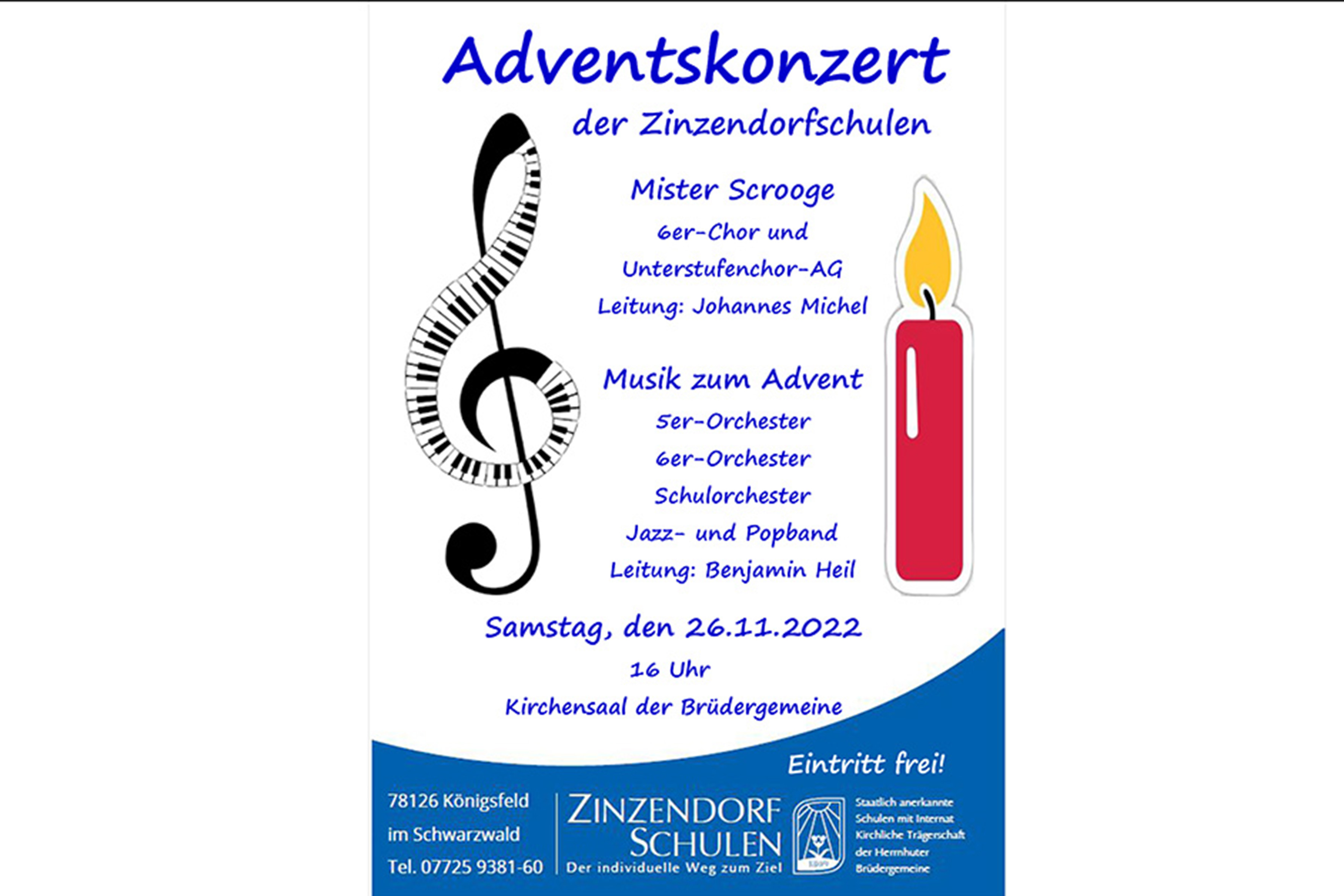 Zinzendorfschulen laden zum Adventskonzert