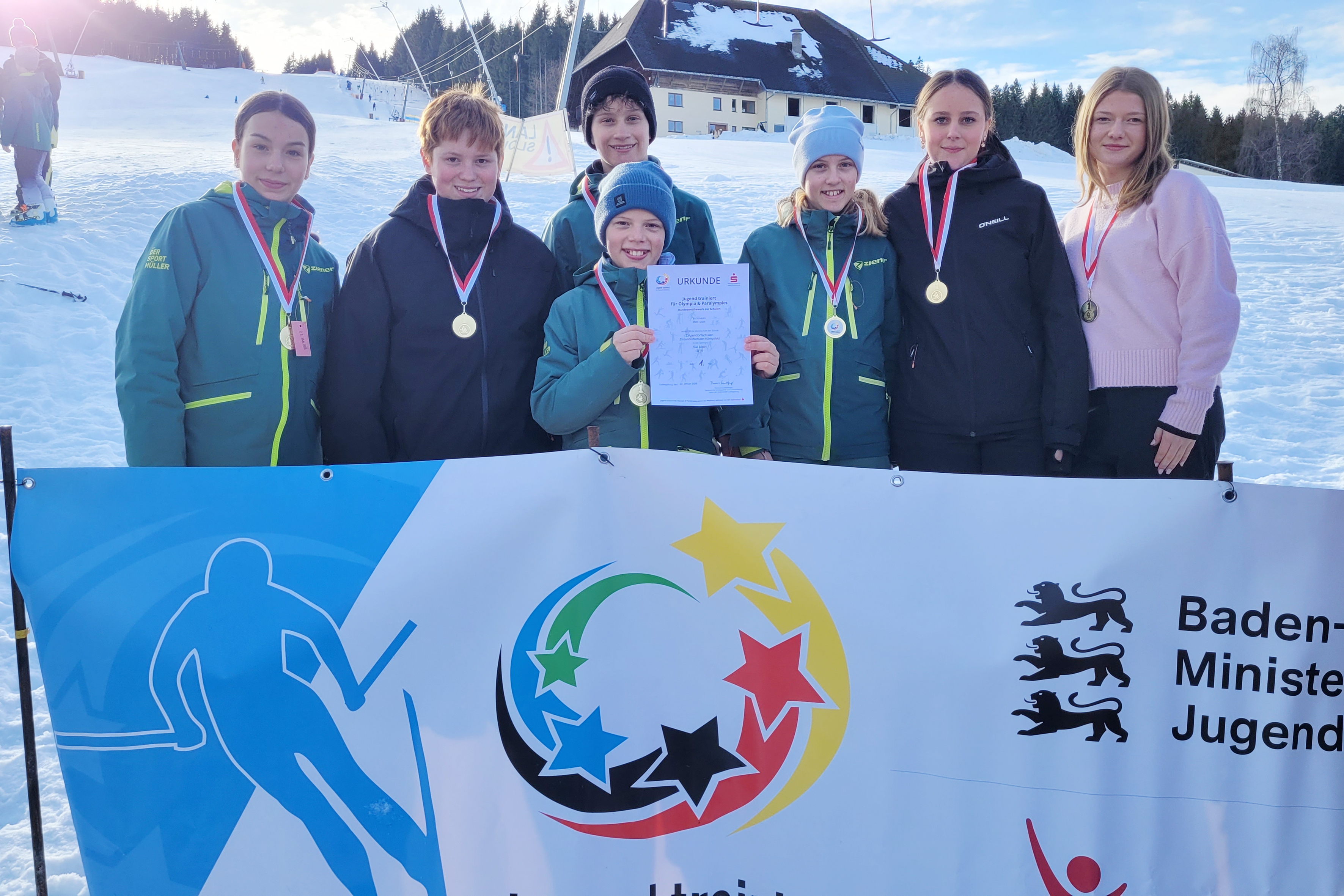 Jugend trainiert: 1. Platz auf der Piste